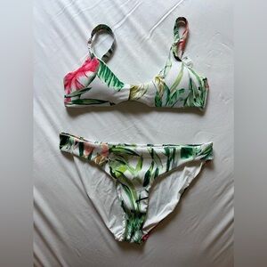 TINIBIKINI Women’s Swimwear Two piece set in a vibrant tropical flower print